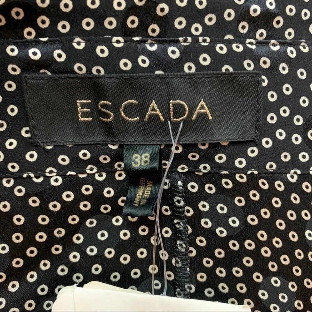 LONG Escada Silk Shirt Dress Size 8 - Picture 5 of 11